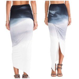 YFB Kulani ombre tie dye skirt black blue